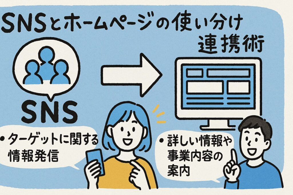 SNSとホームページの使い分け・連携術