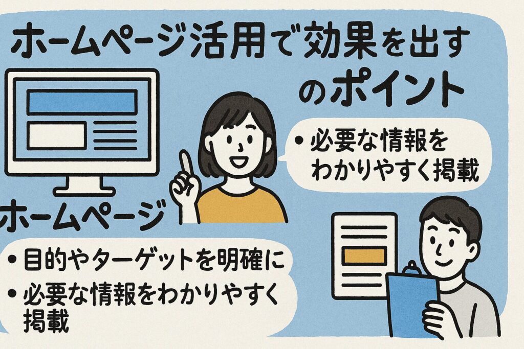 ホームページ活用で効果を出すためのポイント
